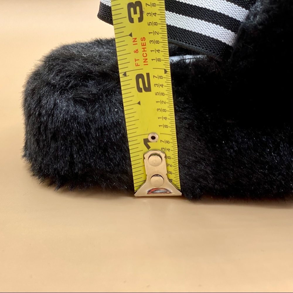 Faux fur double strap sandals - Picture 3 of 6